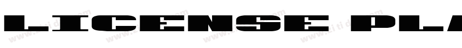 LICENSE PLATE USA字体转换